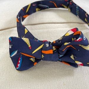 Beau Ties Ltd.of Vermont! Navy, orange, yellow nautical theme silk bow tie⚓️